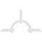 Ekena Millwork Ericson Architectural Grade PVC Gable Bracket, 96"W x 52"H x 2"D x 6"F, 13/12 Pitch GBP096X52X0206ERI00 - alternate 4